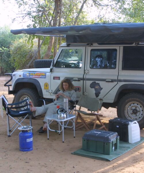 Camping on the banks Zambezi